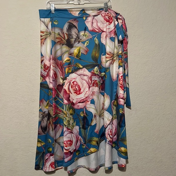 U. Dear faux wrap tropical skirt size 3X - Picture 1 of 5